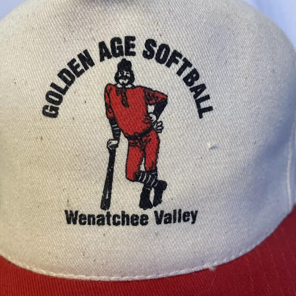 Golden Age Softball KC Snapback Cream Red Hat Cap Baseball Wenatchee Valley - Picture 6 of 12
